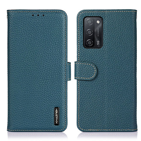 Custodia Portafoglio In Pelle Cover con Supporto B01H per Oppo A56 5G Verde