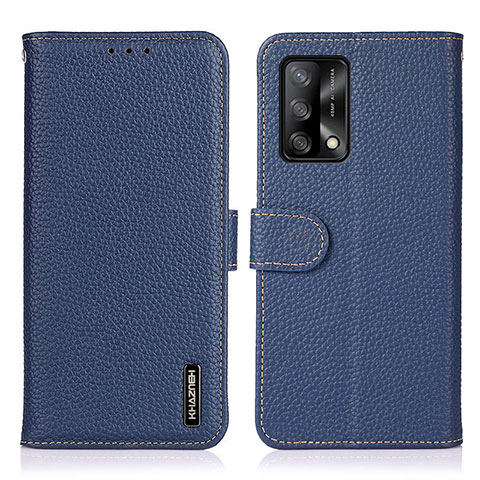 Custodia Portafoglio In Pelle Cover con Supporto B01H per Oppo A95 4G Blu