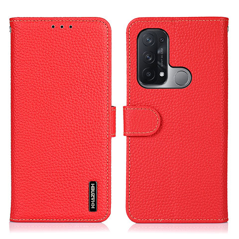 Custodia Portafoglio In Pelle Cover con Supporto B01H per Oppo Reno5 A Rosso