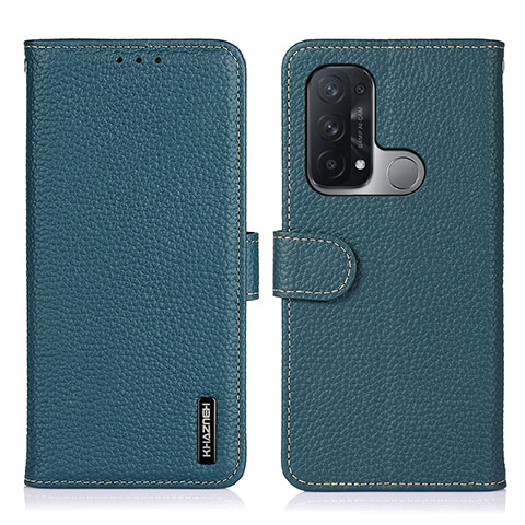 Custodia Portafoglio In Pelle Cover con Supporto B01H per Oppo Reno5 A Verde