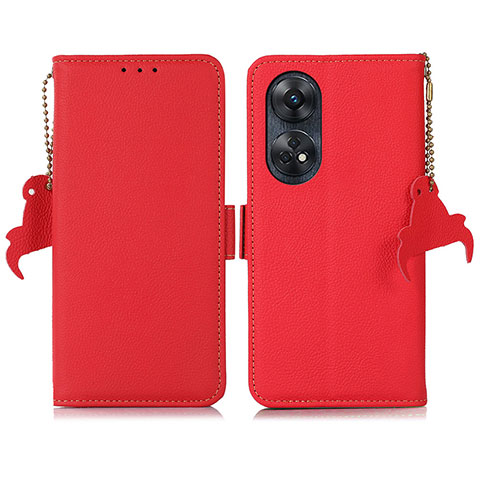 Custodia Portafoglio In Pelle Cover con Supporto B01H per Oppo Reno8 T 4G Rosso