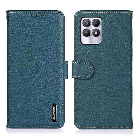 Custodia Portafoglio In Pelle Cover con Supporto B01H per Realme 8i Verde