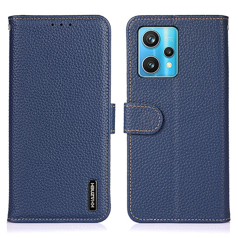 Custodia Portafoglio In Pelle Cover con Supporto B01H per Realme 9 4G Blu