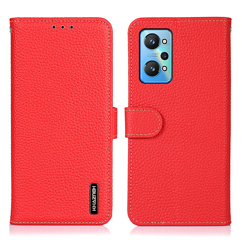 Custodia Portafoglio In Pelle Cover con Supporto B01H per Realme GT Neo2 5G Rosso