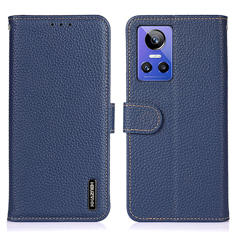 Custodia Portafoglio In Pelle Cover con Supporto B01H per Realme GT Neo3 5G Blu