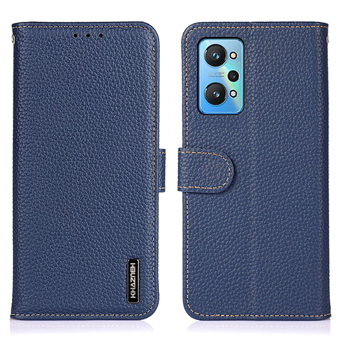 Custodia Portafoglio In Pelle Cover con Supporto B01H per Realme GT2 5G Blu