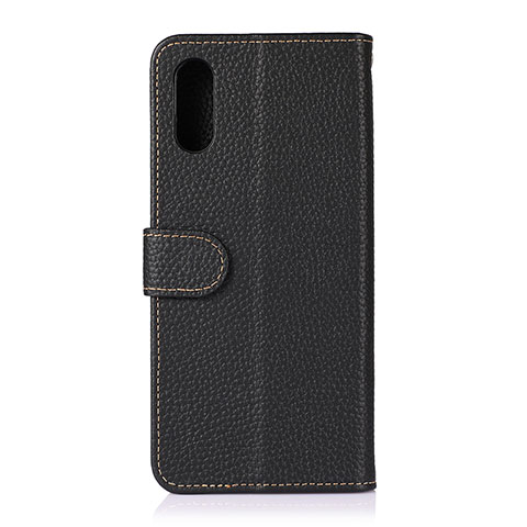 Custodia Portafoglio In Pelle Cover con Supporto B01H per Samsung Galaxy A02 Nero