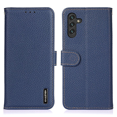 Custodia Portafoglio In Pelle Cover con Supporto B01H per Samsung Galaxy A04s Blu