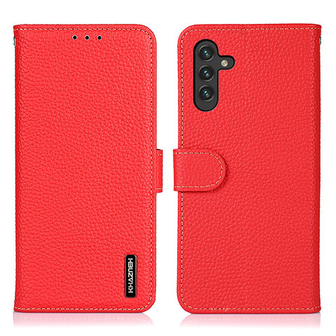 Custodia Portafoglio In Pelle Cover con Supporto B01H per Samsung Galaxy A13 5G Rosso