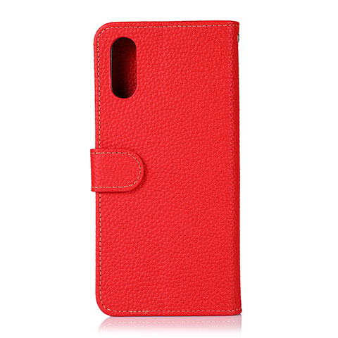 Custodia Portafoglio In Pelle Cover con Supporto B01H per Samsung Galaxy M02 Rosso