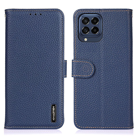 Custodia Portafoglio In Pelle Cover con Supporto B01H per Samsung Galaxy M53 5G Blu