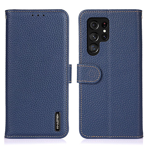 Custodia Portafoglio In Pelle Cover con Supporto B01H per Samsung Galaxy S24 Ultra 5G Blu