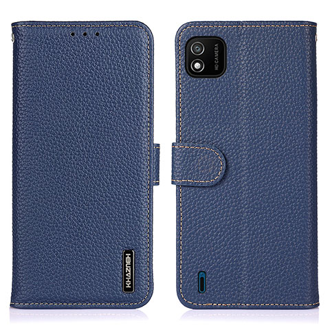 Custodia Portafoglio In Pelle Cover con Supporto B01H per Wiko Y62 Blu