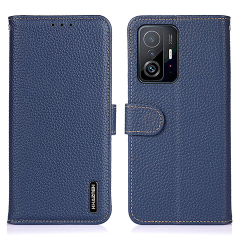 Custodia Portafoglio In Pelle Cover con Supporto B01H per Xiaomi Mi 11T 5G Blu