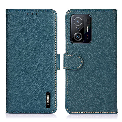 Custodia Portafoglio In Pelle Cover con Supporto B01H per Xiaomi Mi 11T 5G Verde