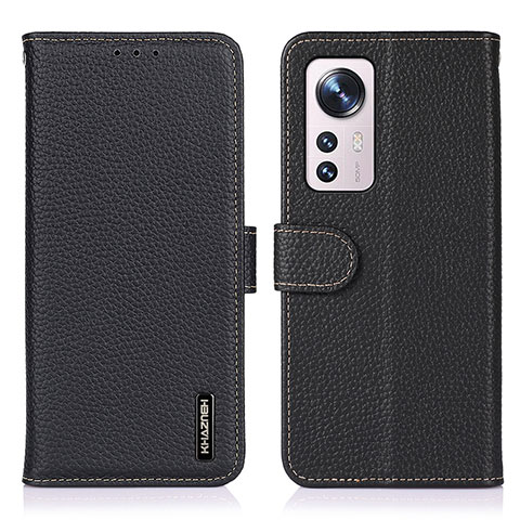 Custodia Portafoglio In Pelle Cover con Supporto B01H per Xiaomi Mi 12S Pro 5G Nero