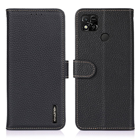 Custodia Portafoglio In Pelle Cover con Supporto B01H per Xiaomi POCO C3 Nero