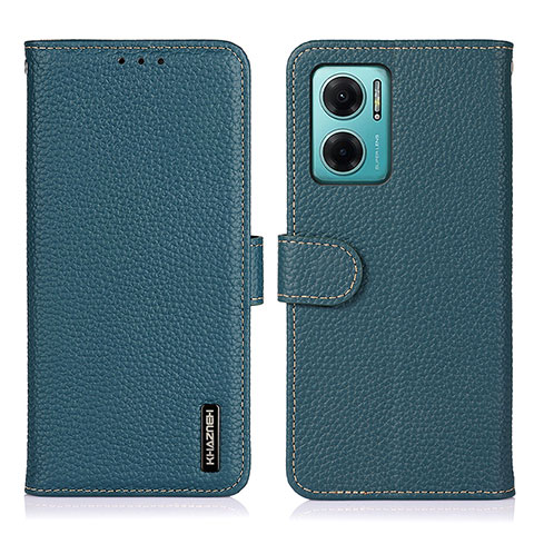 Custodia Portafoglio In Pelle Cover con Supporto B01H per Xiaomi Redmi 10 5G Verde