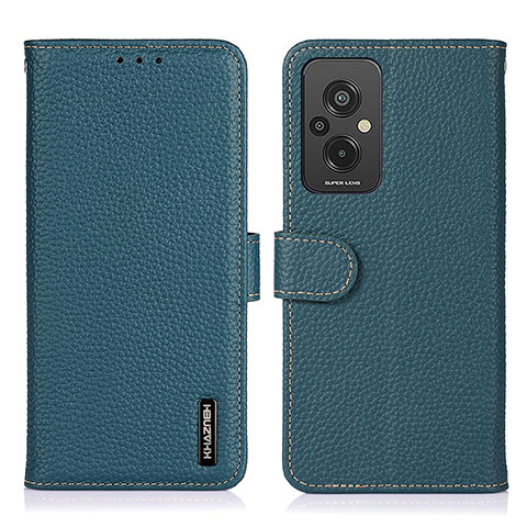 Custodia Portafoglio In Pelle Cover con Supporto B01H per Xiaomi Redmi 11 Prime 4G Verde