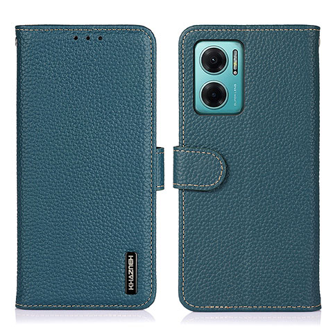 Custodia Portafoglio In Pelle Cover con Supporto B01H per Xiaomi Redmi 11 Prime 5G Verde