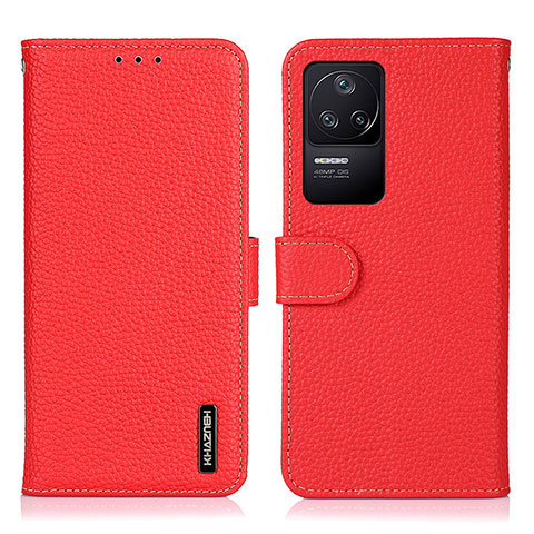 Custodia Portafoglio In Pelle Cover con Supporto B01H per Xiaomi Redmi K40S 5G Rosso