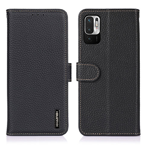 Custodia Portafoglio In Pelle Cover con Supporto B01H per Xiaomi Redmi Note 10 JE 5G Nero