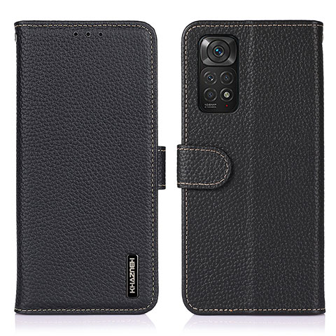 Custodia Portafoglio In Pelle Cover con Supporto B01H per Xiaomi Redmi Note 11S 4G Nero