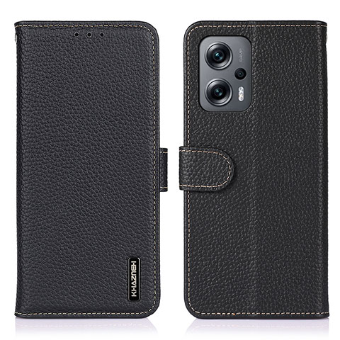 Custodia Portafoglio In Pelle Cover con Supporto B01H per Xiaomi Redmi Note 11T Pro 5G Nero