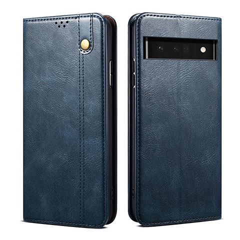 Custodia Portafoglio In Pelle Cover con Supporto B01S per Google Pixel 6 Pro 5G Blu