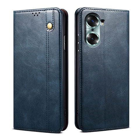 Custodia Portafoglio In Pelle Cover con Supporto B01S per Huawei Honor 60 Pro 5G Blu