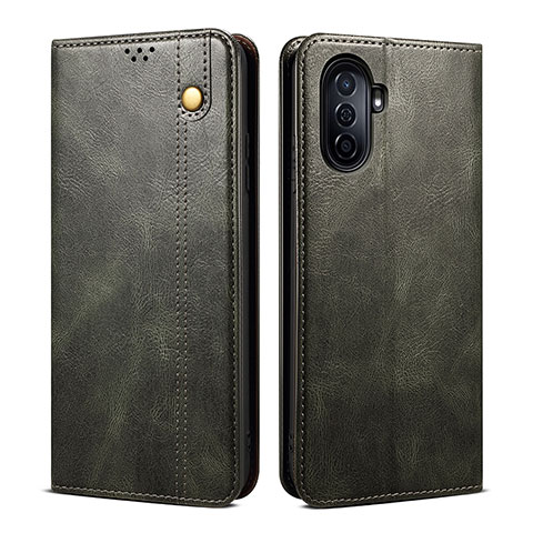 Custodia Portafoglio In Pelle Cover con Supporto B01S per Huawei Nova Y71 Verde