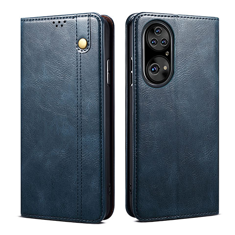 Custodia Portafoglio In Pelle Cover con Supporto B01S per Huawei P50e Blu