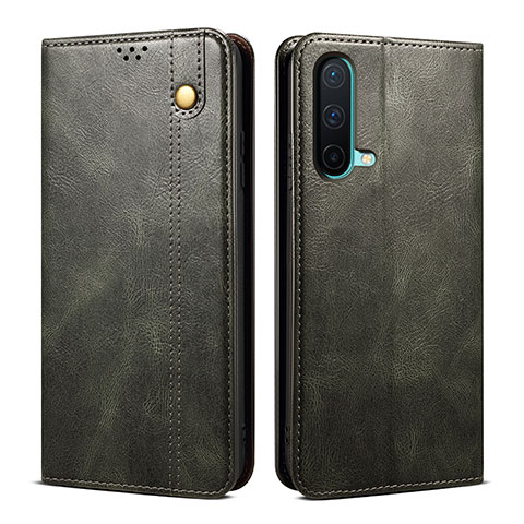 Custodia Portafoglio In Pelle Cover con Supporto B01S per OnePlus Nord CE 5G Verde