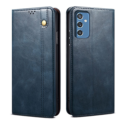 Custodia Portafoglio In Pelle Cover con Supporto B01S per Samsung Galaxy A04s Blu