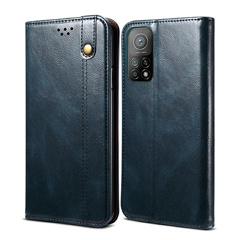 Custodia Portafoglio In Pelle Cover con Supporto B01S per Xiaomi Mi 10T Pro 5G Blu