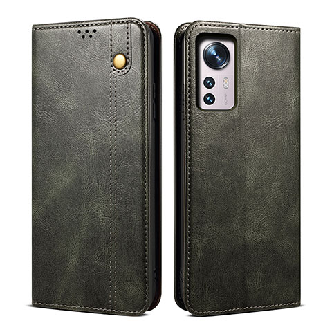 Custodia Portafoglio In Pelle Cover con Supporto B01S per Xiaomi Mi 12 Lite 5G Verde