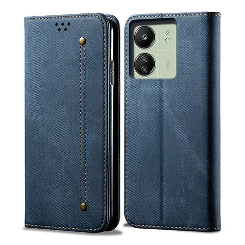 Custodia Portafoglio In Pelle Cover con Supporto B01S per Xiaomi Poco C65 Blu