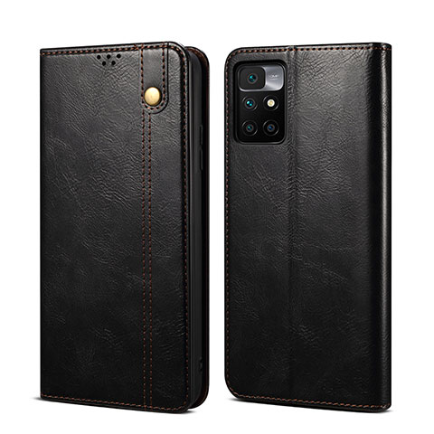 Custodia Portafoglio In Pelle Cover con Supporto B01S per Xiaomi Redmi 10 (2022) Nero