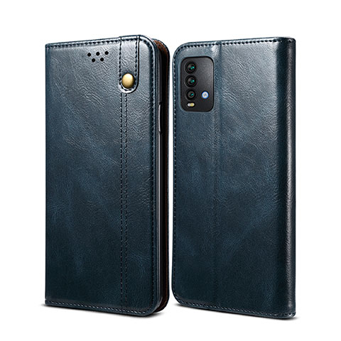 Custodia Portafoglio In Pelle Cover con Supporto B01S per Xiaomi Redmi 9 Power Blu