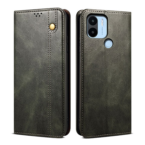 Custodia Portafoglio In Pelle Cover con Supporto B01S per Xiaomi Redmi A2 Verde