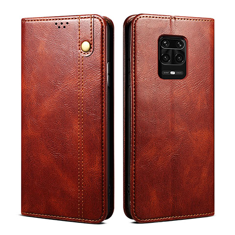 Custodia Portafoglio In Pelle Cover con Supporto B01S per Xiaomi Redmi Note 10 Lite India Marrone