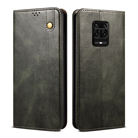 Custodia Portafoglio In Pelle Cover con Supporto B01S per Xiaomi Redmi Note 10 Lite India Verde