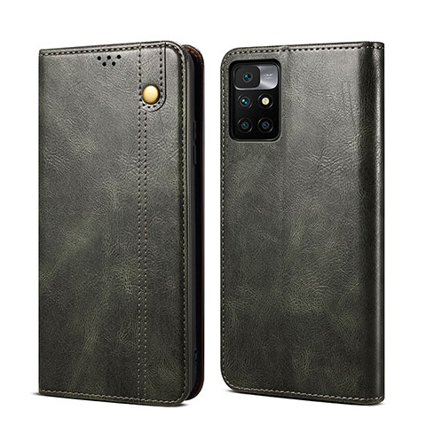 Custodia Portafoglio In Pelle Cover con Supporto B01S per Xiaomi Redmi Note 11 4G (2021) Verde