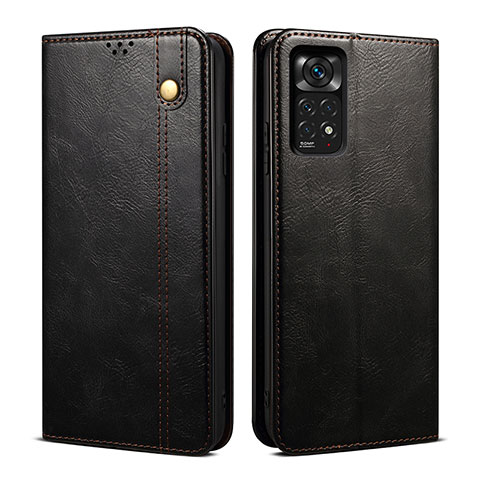 Custodia Portafoglio In Pelle Cover con Supporto B01S per Xiaomi Redmi Note 11 4G (2022) Nero