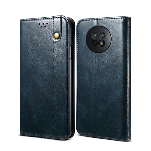 Custodia Portafoglio In Pelle Cover con Supporto B01S per Xiaomi Redmi Note 9 5G Blu