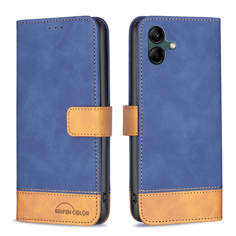 Custodia Portafoglio In Pelle Cover con Supporto B02F per Samsung Galaxy A04 4G Blu