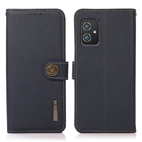 Custodia Portafoglio In Pelle Cover con Supporto B02H per Asus ZenFone 8 Mini Blu