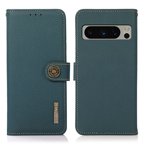 Custodia Portafoglio In Pelle Cover con Supporto B02H per Google Pixel 8 Pro 5G Verde