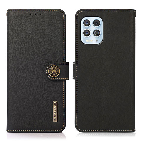 Custodia Portafoglio In Pelle Cover con Supporto B02H per Motorola Moto Edge S 5G Nero