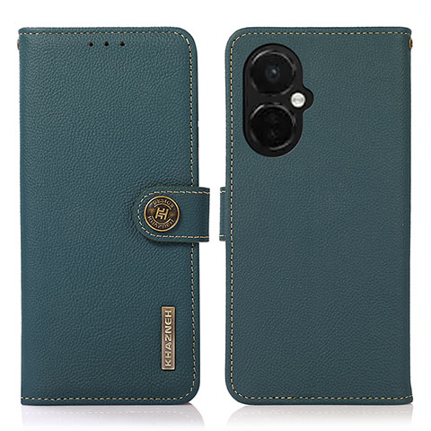 Custodia Portafoglio In Pelle Cover con Supporto B02H per OnePlus Nord CE 3 5G Verde